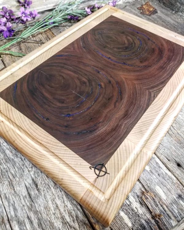 Curly Maple & Vintage Walnut Board- Compass Woodworks Co