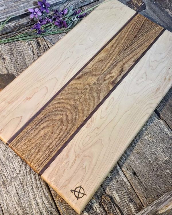 Maple, katalox, and bookmatched oak - Compass Woodworks Co