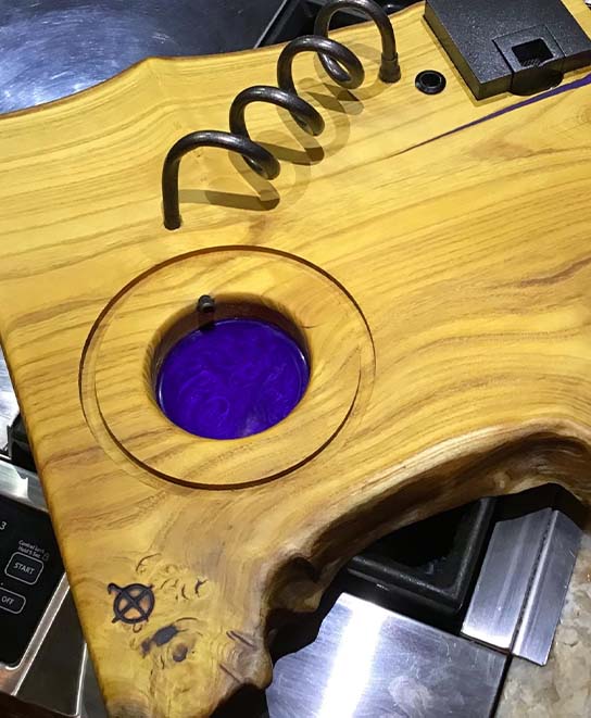 Mulberry Metallic Purple Epoxy - Brad Taylor Compass Woodworks Co
