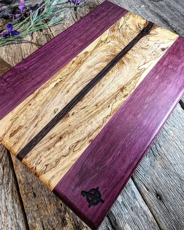 Purpleheart, Spalted Pecan, & Wenge