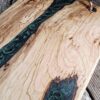 Pecan Serving Tray with Metallic Emerald Green River and Fills - Image 3