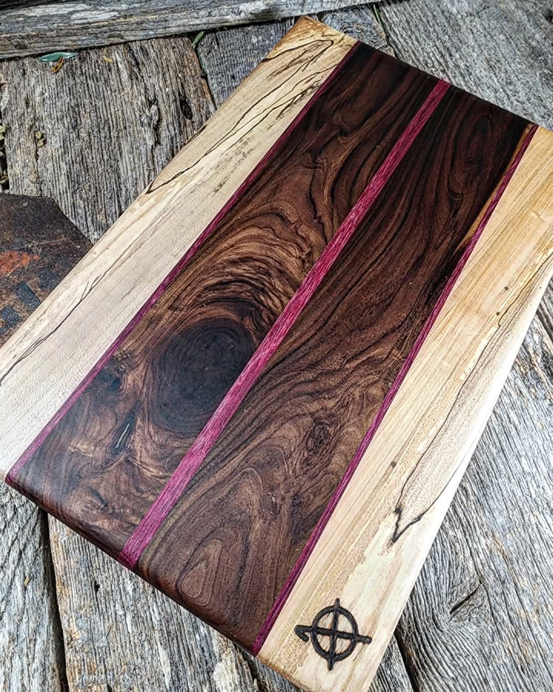 Spalted Maple, Purpleheart, & Bolivian Rosewood | Compass Woodworks Co