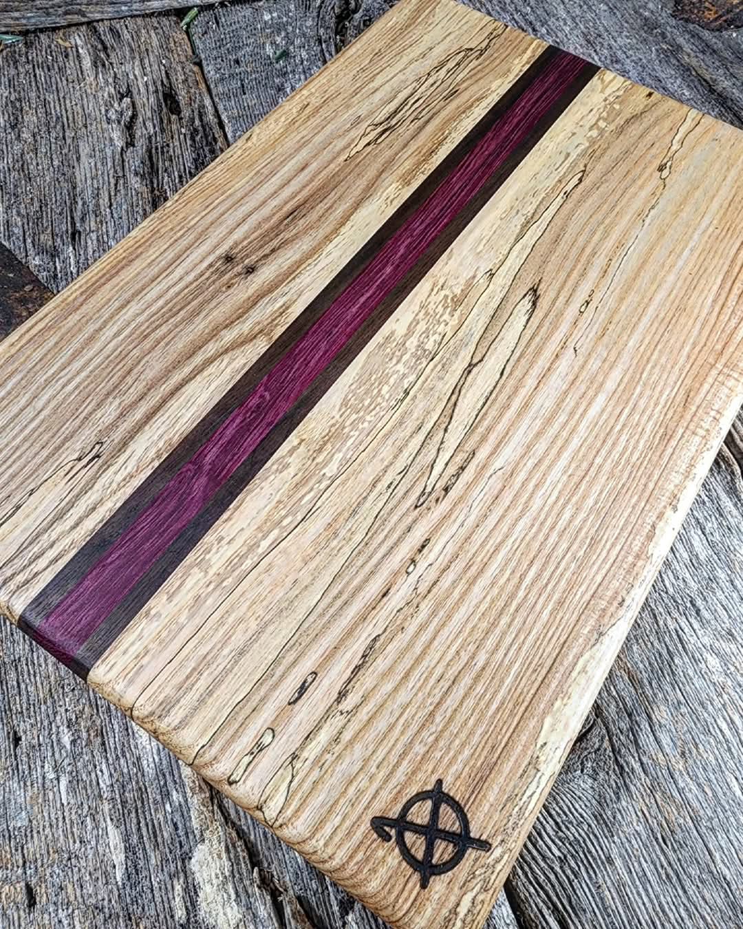 Spalted Ash, Walnut, & Purpleheart | Compass Woodworks Co
