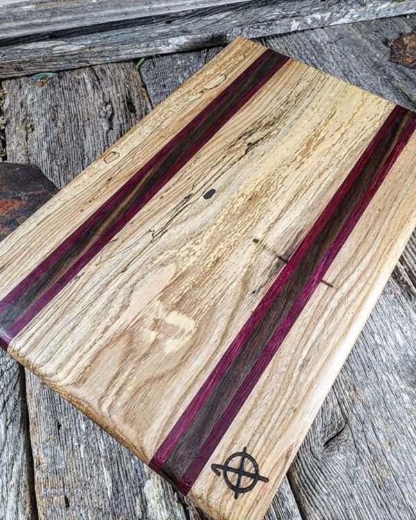 Spalted Ash, Purpleheart, and Walnut
